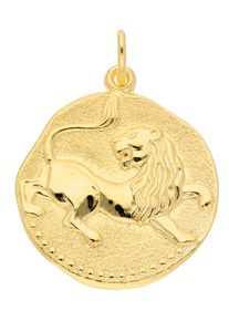 Adelia´s ADELIA ́S Damen Ketten-Anhänger "333 Gold Sternzeichen Anhänger Löwe Ø 18,2 mm", Löwe, Gold, gold, Gold, Schmuckanhänger, Goldschmuck für Damen &