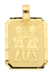 Adelia´s ADELIA ́S Damen Ketten-Anhänger "333 Gold Sternzeichen Anhänger Zwilling", Zwilling, Gold, gold, Gold, Schmuckanhänger, Goldschmuck für Damen & Herren
