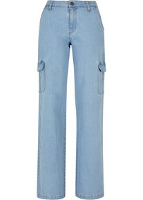 Urban Classics Damen Stoffhose "Urban Classics Damen", grau, Gr. 34, unifarben, 98% Baumwolle, 2% Elasthan, Hosen