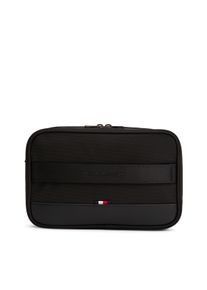 Tommy Hilfiger Damen Kulturbeutel "TH NYLON TRAVEL WASHBAG", schwarz, Textil, Lederimitat, unifarben, Taschen, Reise, Geschäftreise, Minibag,