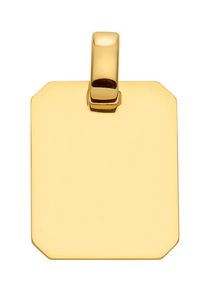 Adelia´s ADELIA ́S Damen Ketten-Anhänger "585 Gold Gravurplatte Anhänger", Gold, gold, Gold, Schmuckanhänger, Goldschmuck für Damen