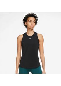 Nike Damen Tanktop "DRI-FIT ONE LUXE WOMEN'S STANDARD FIT TANK", schwarz, sportlich, Gr. L, Obermaterial: 83% Polyester, 10% Elasthan, 7% Lyocell,