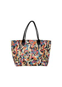 DOGO Damen Weekender "Weekender Schultertaschen Geocat Damen Schultertasche", beige, Lacklederimitat, Taschen, Vegan