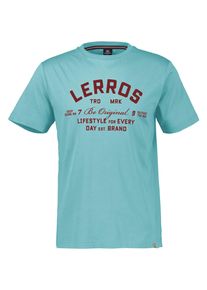 Lerros Herren T-Shirt "Lerros T-Shirt mit Print in Übergrößen"coastal blau, Gr. XXXL, 100% Baumwolle, Shirts