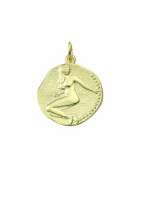 Adelia´s ADELIA ́S Damen Ketten-Anhänger "Damen & Herren 333 Gold Sternzeichen Anhänger Jungfrau Ø 18,2 mm", Damen, Gelbgold 333-Gold, gold, Gelbgold 333,
