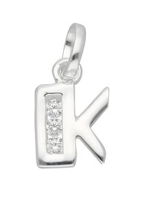 Adelia´s ADELIA ́S Damen Namenskette "Halskette - Namenskette mit Buchstabenanhänger K mit Zirkonia", Silber 925 (Sterlingsilber), silber, Silber 925