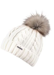 Chillouts Damen Bommelmütze "Joan Hat", weiß, feminin,klassisch,modisch,sportlich, unifarben, Zopfmuster, Grobstrick, Strick, Kunstfaser, Mützen, Mit