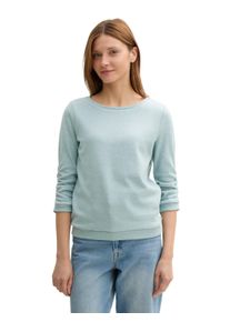 Damen Sweatshirt, blau, casual, Gr. XXL, Tom Tailor Denim, Sweatware, Obermaterial: 50% Baumwolle, 50% Polyester, Sweatshirts, mit Raffungen am Ärmel