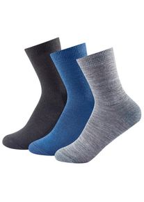 Multifunktionssocken DEVOLD Daily Light Kid Sock 3-Pack Kinder (Gr 28-30 |grau/blau)