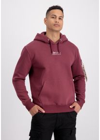 Herren Hoodie "Alpha Industries Men - Hoodies Organics EMB Hoodie", rot, Gr. L, Alpha Industries, Obermaterial: 100% Baumwolle, Sweatshirts