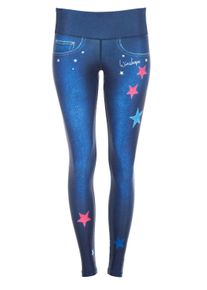 WINSHAPE Damen Leggings "AEL102-Jeans", blau, Gr. XXL, 80% Polyester, 20% Elasthan, Hosen, mit leichtem Kompressionseffekt