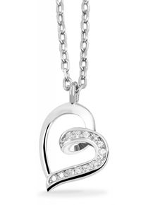 Adelia´s ADELIA ́S Damen Kette mit Anhänger, unbekanntsilber, herz, Halsketten