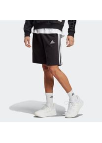 Herren Shorts "ESSENTIALS SINGLE JERSEY 3-STREIFEN", schwarz-weiß, sportlich, Gr. S, adidas Sportswear, clean, Obermaterial: 70% Baumwolle, 30%