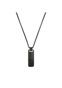 s.Oliver Herren Kette mit Anhänger "Dog Tag, 2039736", Edelstahl, L: 60cm B: 2,6mm, grau, Edelstahl, B:2,6mm, Halsketten