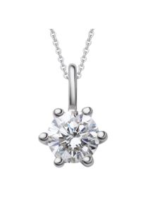 ONE ELEMENT Damen Ketten-Anhänger "0.1 ct Diamant Brillant Anhänger aus 585 Weißgold", 0,1 ct, Weißgold 585-Gold-Diamanten, silber, Weißgold 585,