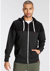 AJC Herren Kapuzensweatjacke, grau, casual, Gr. S, mehrfarbig, Sweatware, Obermaterial: 55% Baumwolle, 45% Polyester, Sweatjacken
