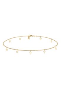 Elli Damen Collier "Choker Kette Sterne Astro 925 Sterling Silber", 36, ohne Stein, Silber 925 (Sterlingsilber), L: 36cm, gold, Silber 925