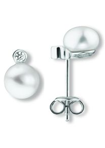 ONE ELEMENT Damen Paar Ohrhänger "Zirkonia Ohrringe Ohrstecker aus 925 Silber", Damen,mit Zirkonia, Silber 925 (Sterlingsilber)-Perlen, silber,