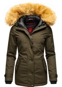 Navahoo Damen Winterjacke "Laura", grün, modisch, Gr. XS, Oberstoff: 65% Polyester, 35% Baumwolle, Futter: 100% Polyester, Wattierung: 100%