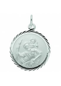 Adelia´s ADELIA ́S Damen Ketten-Anhänger "Damen 925 Silber Anhänger Christophorus Ø 16 mm", Damen, Silber 925 (Sterlingsilber), silber, Silber 925