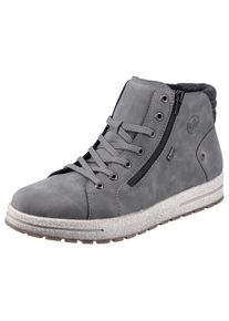 Rieker Herren Schnürboots, Gr. 44, grau, Synthetik, sportlich, Schuhe, mit zwei Reißverschlüsse, Freizeitschuh, Schnürschuh