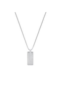 JOOP! JOOP Herren Kette mit Anhänger "Rechteck, 2039794", Edelstahl, L: 55cm B: 2,5mm, silber, Edelstahl, B:2,5mm, Halsketten