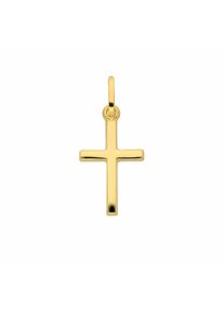 Adelia´s ADELIA ́S Damen Kreuzkette "Halskette - Kreuzkette mit Kreuz Anhänger aus 585 Gold", Gelbgold 585-Gold, gold, Gelbgold 585, Gold, Halsketten,