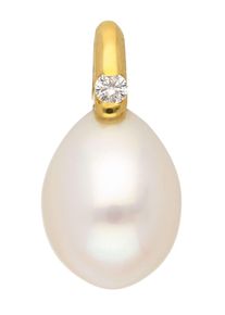 Adelia´s ADELIA ́S Damen Ketten-Anhänger "585 Gold Anhänger", 0.030 ct VVS = sehr sehr kleine Einschlüsse mit Brillant, Gold, gold, Gold, Schmuckanhänger, mit