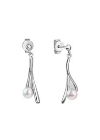 Vivance Damen Paar Ohrstecker "925/- Sterling Silber rhodiniert Süßwasserperle", ONE-SIZE, Silber 925 (Sterlingsilber), weiß, Silber 925