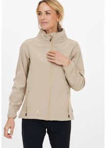 WHISTLER Damen Softshelljacke "Covina", beige, sportlich, Gr. 46, unifarben, 94% Polyester, 6% Elasthan, Jacken, mit wasser- und winddichtem