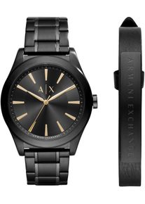 Armani Exchange Herren Quarzuhr, schwarz, Armbanduhren, Armbanduhr, Herrenuhr, ideal auch als Geschenk, analog