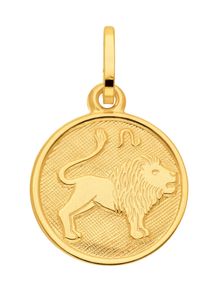 Adelia´s ADELIA ́S Damen Ketten-Anhänger "333 Gold Sternzeichen Anhänger Löwe Ø 11,8 mm", Löwe, Gold, gold, Gold, Schmuckanhänger, Goldschmuck für Damen &