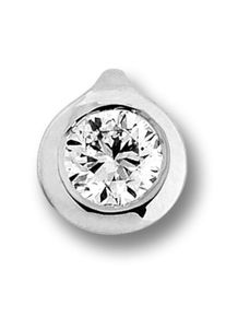 ONE ELEMENT Damen Ketten-Anhänger "0.25 ct Diamant Brillant Anhänger aus 585 Weißgold", 0,25 ct mit Diamant, Weißgold 585-Gold-Diamanten, silber,