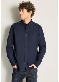 Street One MEN Herren Langarmhemd, blau, casual, Gr. XXL, unifarben, Web, 100% Baumwolle, Hemden, mit Brusttasche