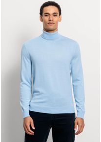 OLYMP Herren Rollkragenpullover "OLYMP Strick Casual", blau, casual, Gr. XXXL, Strick, Obermaterial: 100% Schurwolle, Pullover