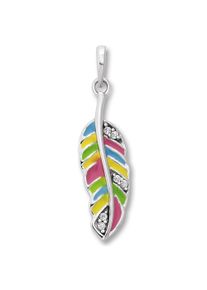 ONE ELEMENT Kinder Ketten-Anhänger "Zirkonia Feder Anhänger aus 925 Silber", Silber 925 (Sterlingsilber), silber, Silber 925 (Sterlingsilber),