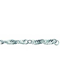 Adelia´s ADELIA ́S Damen Fußkette "Damen 925 Silber Singapur Fußkettchen 25 cm Ø 3,5 mm", Silber 925 (Sterlingsilber), silber, Silber 925 (Sterlingsilber),