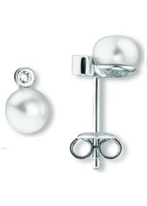 ONE ELEMENT Damen Paar Ohrhänger "Zirkonia Ohrringe Ohrstecker aus 925 Silber", Damen,mit Zirkonia, Silber 925 (Sterlingsilber)-Perlen, silber,