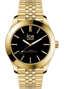 Ice Watch ICE-WATCH Damen Quarzuhr "ICE steel - Small - 3H"goldfarben, schwarz, Armbanduhren, Armbanduhr, Damenuhr, Edelstahlarmband, Wasserdicht bis 10 bar,