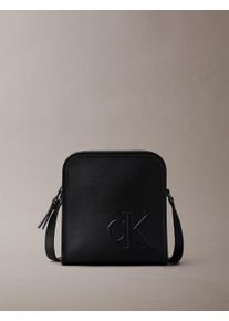 Damen Umhängetasche "SCULPTED IMPRESSION REPORTER 18", Calvin Klein Jeans, schwarz, Lederimitat, unifarben, Taschen, Schultertasche, Herren Body Bag