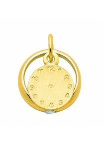 Adelia´s ADELIA ́S Damen Ketten-Anhänger "333 Gold Anhänger Taufuhr Ø 11,1 mm", Gold, gold, Gold, Schmuckanhänger, mit Zirkonia Goldschmuck für Damen