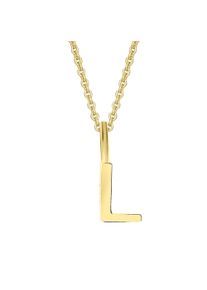 ONE ELEMENT Damen Namenskette "Halskette - Namenskette mit Buchstabe L Buchstaben Anhänger aus", L, Gelbgold 333-Gold, gold, Gelbgold 333, Gold,