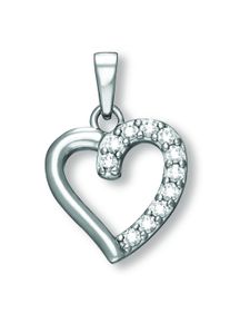 ONE ELEMENT Damen Ketten-Anhänger "Zirkonia Herz Herz Anhänger aus 925 Silber", Silber 925 (Sterlingsilber), silber, Silber 925 (Sterlingsilber),