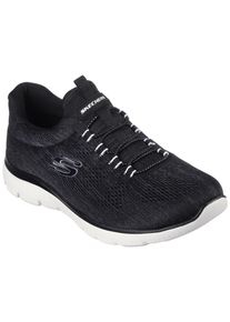 Skechers Damen Slip-On Sneaker "SUMMITS-FUN FLARE", Gr. 36, schwarz-weiß, Textil, Synthetik, meliert, sportlich, Schuhe, Trainingsschuh in veganer