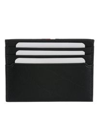 Tommy Hilfiger Kartenetui "TH PREM LEA CC HOLDER", schwarz, Leder, unifarben, klassisch, Kleinlederwaren, Geldbeutel, Portemonnaie mit Logo-Schriftzug