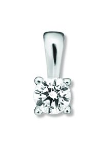 ONE ELEMENT Damen Ketten-Anhänger "0.15 ct Diamant Brillant Anhänger aus 585 Weißgold", 0,15 ct, Weißgold 585-Gold-Diamanten, silber, Weißgold 585,