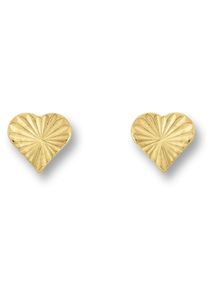 ONE ELEMENT Damen Paar Ohrhänger "Herz Ohrringe Ohrstecker aus 333 Gelbgold", Damen, Gelbgold 333-Gold, gold, Gelbgold 333, Gold, Ohrringe,