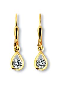 ONE ELEMENT Damen Paar Ohrhänger "Zirkonia Ohrringe Ohrhänger aus 333 Gelbgold", Damen,mit Zirkonia, Gelbgold 333-Gold, gold, Gelbgold 333, Gold,