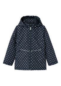 name it Mädchen Outdoorjacke "NKFMAXI JACKET AOP", blau, casual, Gr. 152, gemustert, gepunktet, Softshell, Obermaterial: 100% Polyester, Jacken, mit