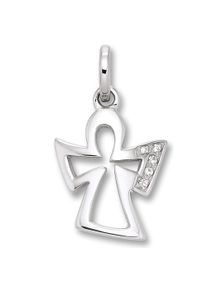 ONE ELEMENT Kinder Ketten-Anhänger "Zirkonia Engel Anhänger aus 925 Silber", Silber 925 (Sterlingsilber), silber, Silber 925 (Sterlingsilber),